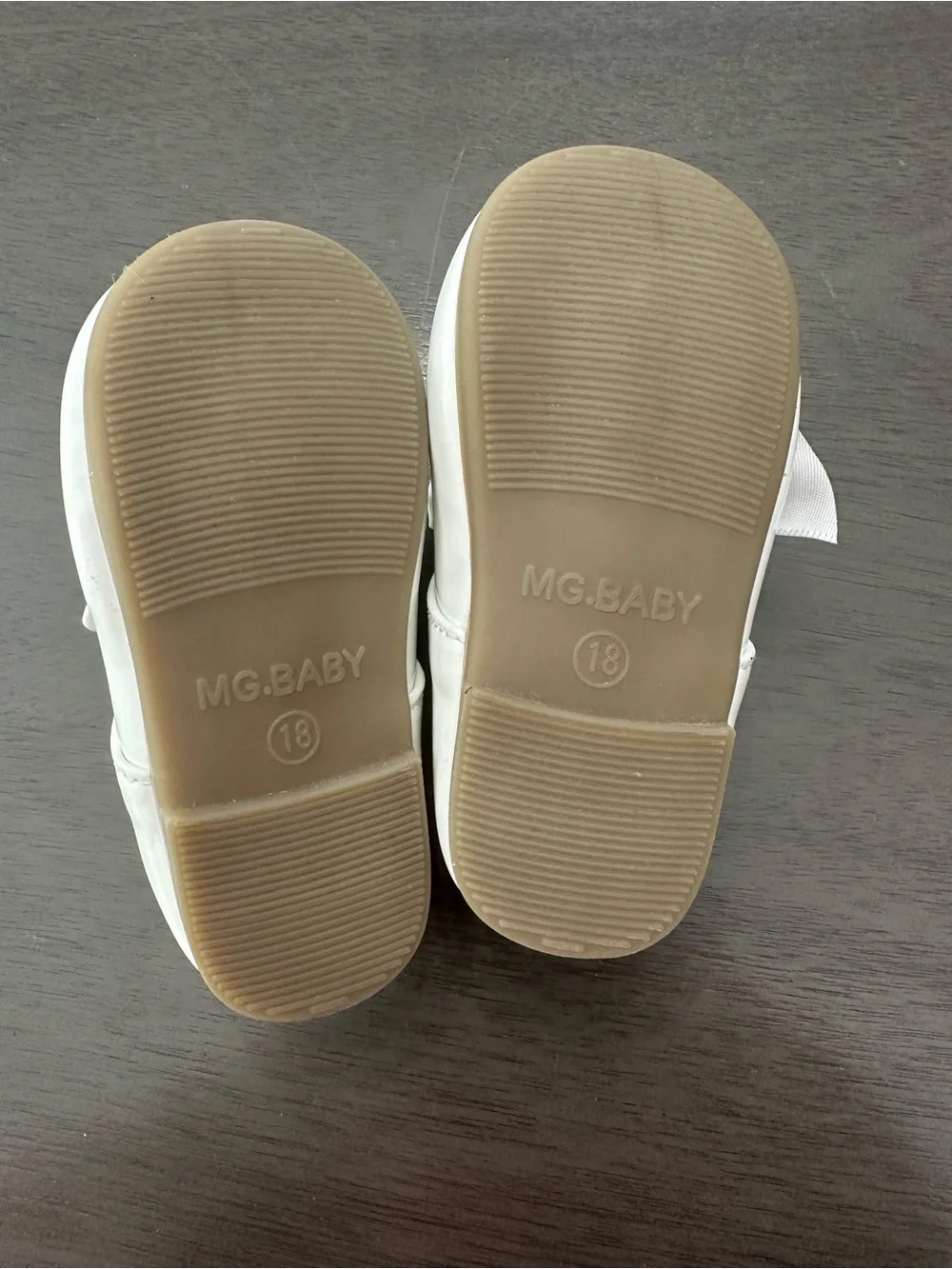 MG Baby White Bow Dress Shoes